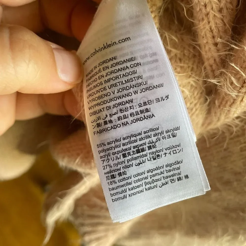 CALVIN KLEIN JEANS | light pink eyelash crewneck sweater XL - Picture 8 of 10